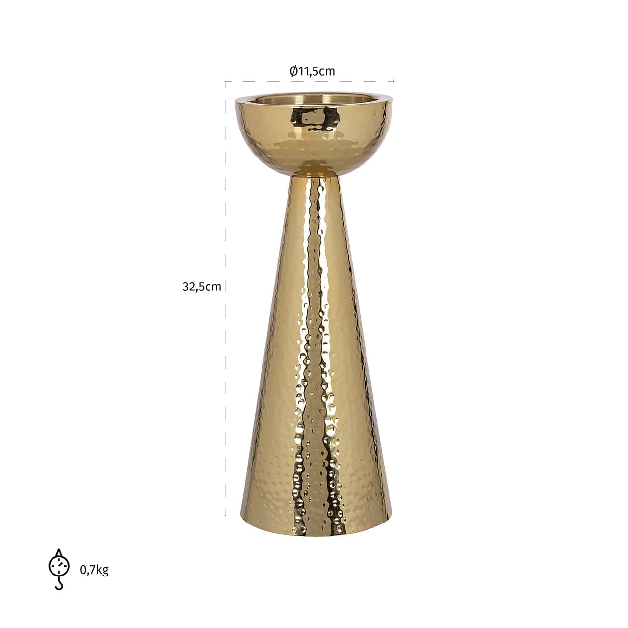 Candle holder Lizz small (Gold)